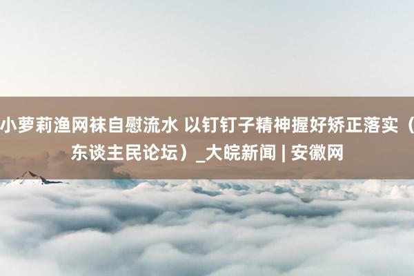 小萝莉渔网袜自慰流水 以钉钉子精神握好矫正落实（东谈主民论坛）_大皖新闻 | 安徽网
